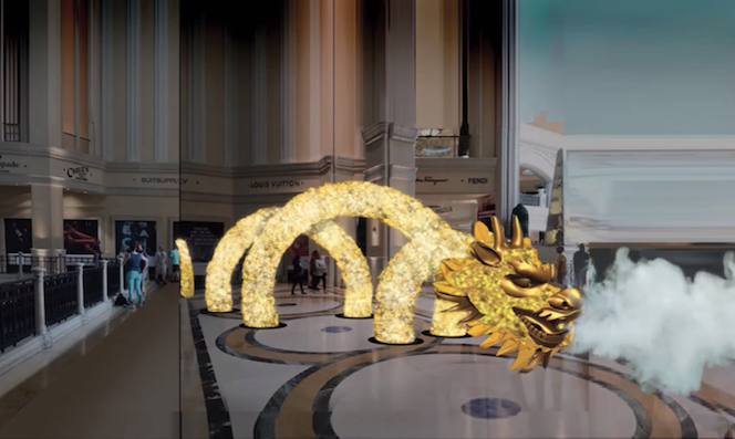 Must-See Dragon Art Installation at Grand Canal Shoppes